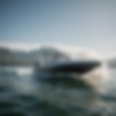 Trailer fins in action during a watersport activity.