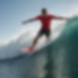 A vibrant play surfing scene capturing the essence of dynamic water movement.