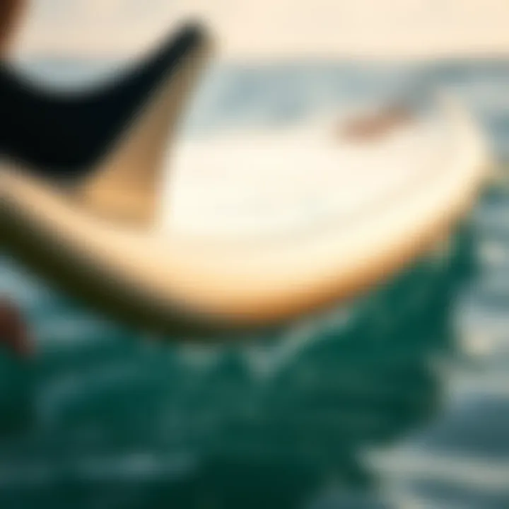 Close-up of hydrofoil design showcasing its engineering