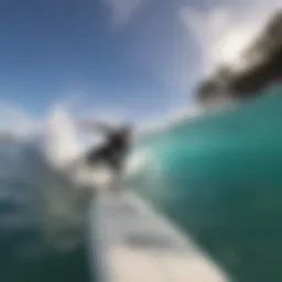GoPro Bite attachment in action during surfing