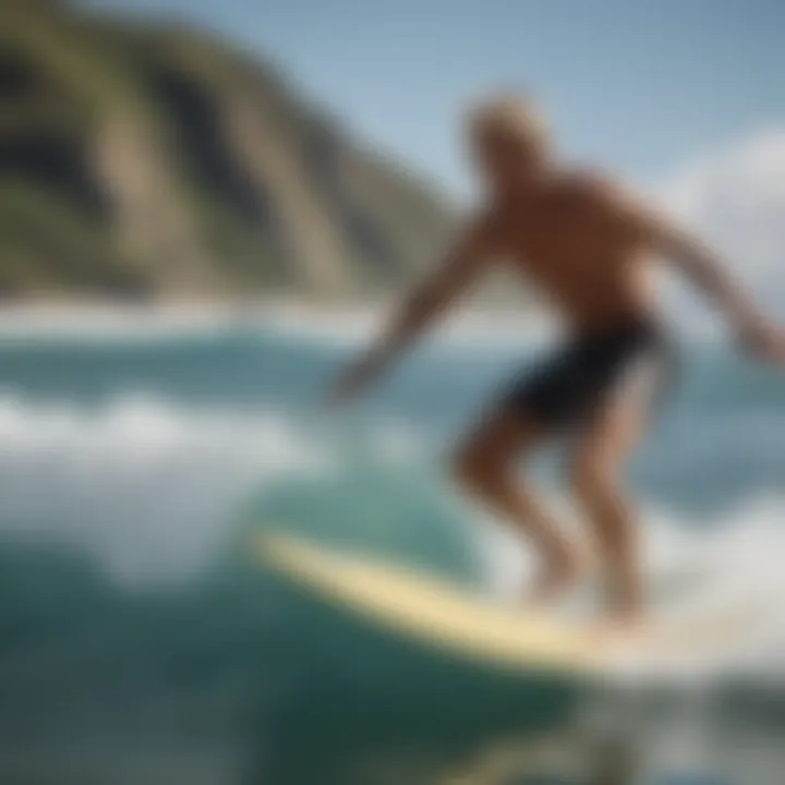 Laird Hamilton demonstrating his unique surfing technique