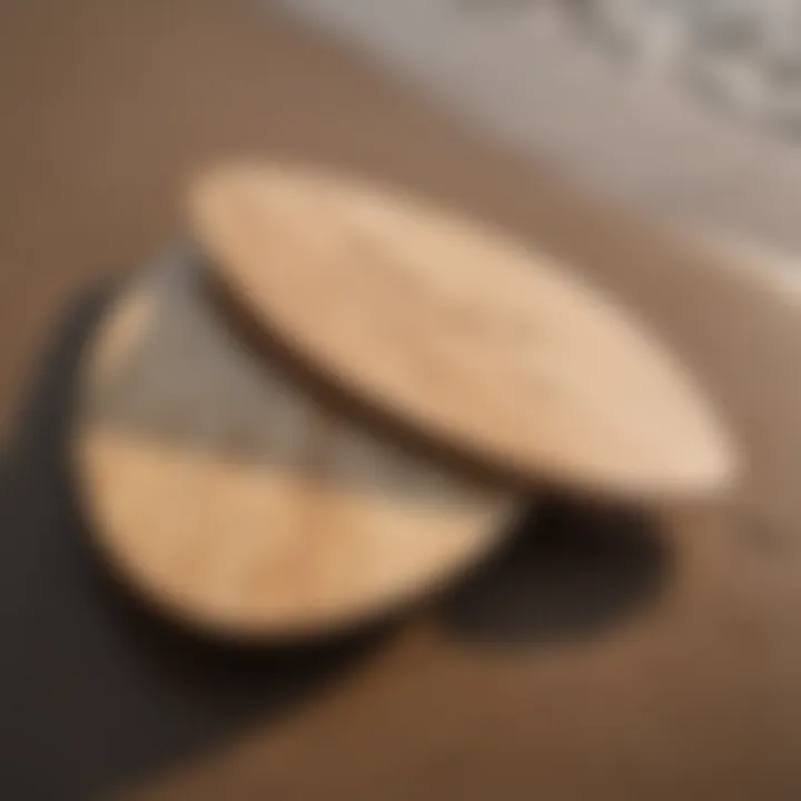 An elegant wooden skimmer board showcasing fine craftsmanship