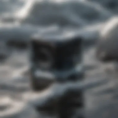 Close-up of the durable materials used in the Patagonia Black Hole Cube Medium