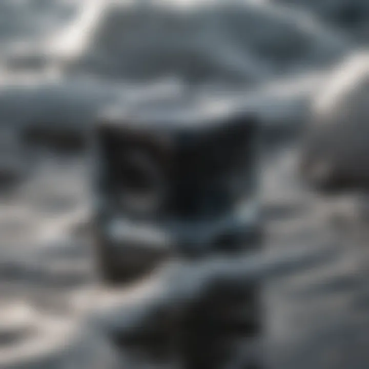 Close-up of the durable materials used in the Patagonia Black Hole Cube Medium