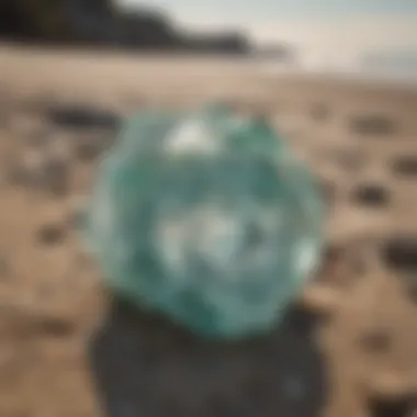 Transforming Debris: Art from Beach Glass A creative artwork made from repurposed beach glass pieces.