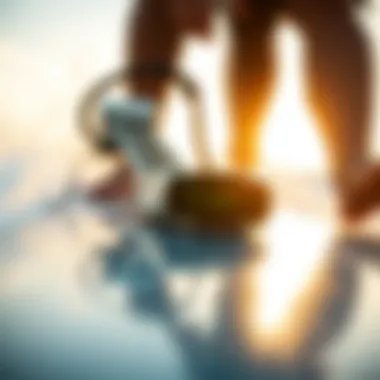 Close-up of Radinn surfboard's innovative technology