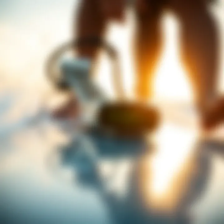 Close-up of Radinn surfboard's innovative technology