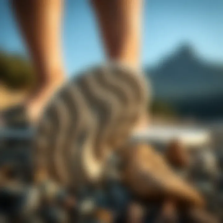 Cushioned Comfort of Reef Footwear Close-up of the cushioned sole of Reef footwear