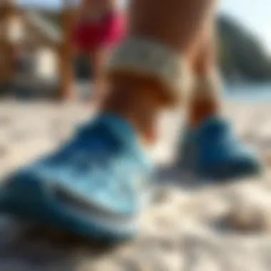 Reef Cushion Vista Style on the Beach Stylish Reef Cushion Vista footwear on sandy beach