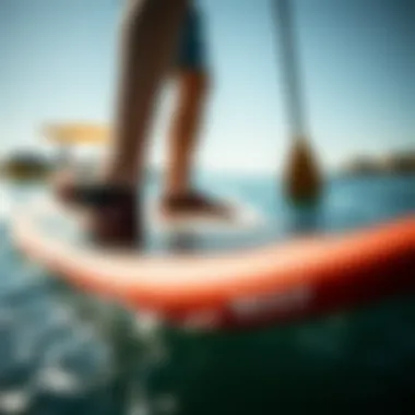 Performance of Reef Shoes in Water Sports Water sports enthusiast wearing Reef shoes on a paddleboard
