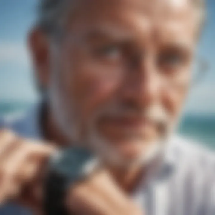 An expert maintaining a salt water watch, emphasizing care and longevity.