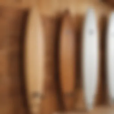 Close-up of a surfboard rack installation process on a wooden wall