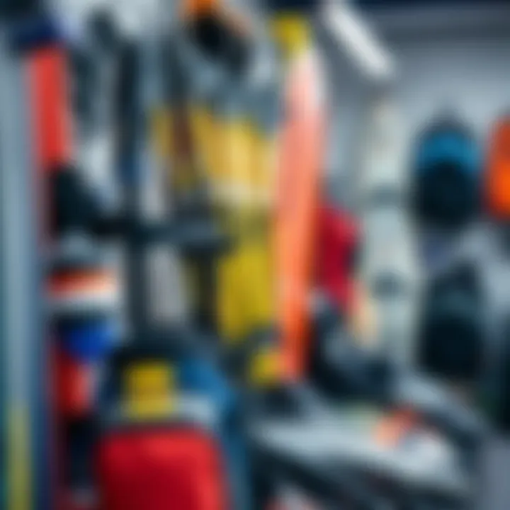Quality Equipment for Safety and Performance High-quality watersports equipment arranged neatly