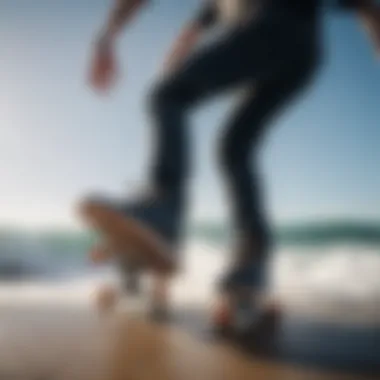 Biomechanics of skating illustrated with surfskate shoes