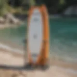 Lockable paddle board rack showcasing its sturdy construction