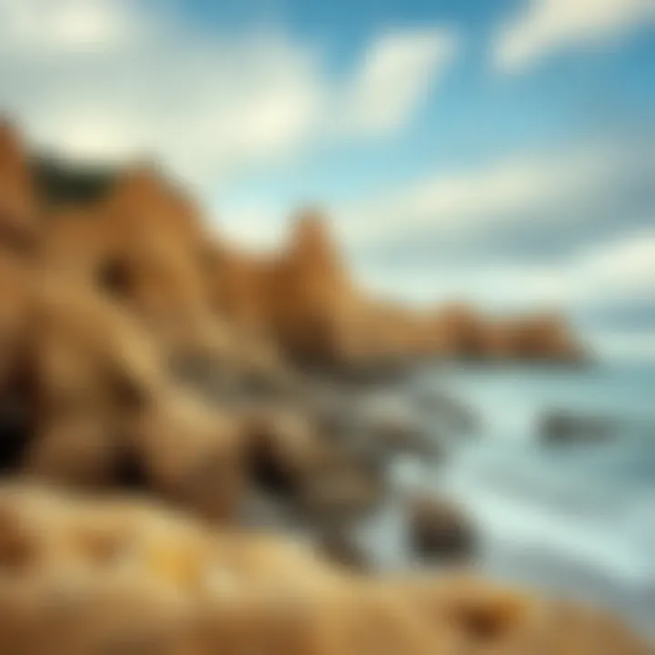 Unique rock formations along Windansea coast