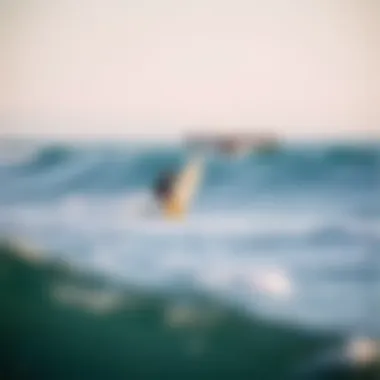 Surfers riding waves at Windansea Beach