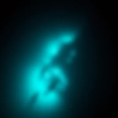 A mesmerizing bioluminescent phenomenon in the ocean depths