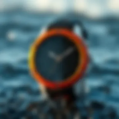 Garmin Solar Surf watch showcasing its solar panel technology