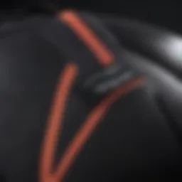 Close-up of high-quality neoprene material used in wetsuits