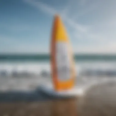 Innovative materials used in modern inflatable windsurfboards displayed in a close-up view.