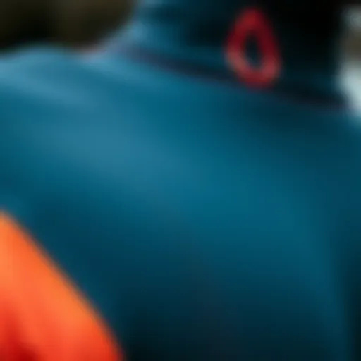 Texture and Flexibility of Lycra Wetsuits A close-up view of a lycra wetsuit highlighting its texture and flexibility.