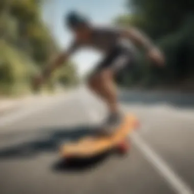 Illustration of the physics behind longboard sliding