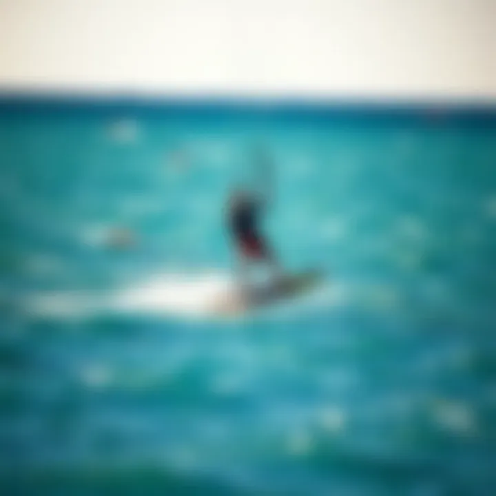 Naish foil in action during a kitesurfing session on vibrant blue waters