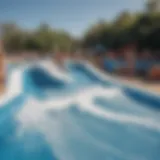 Detailed view of a used Flowrider installation highlighting its features