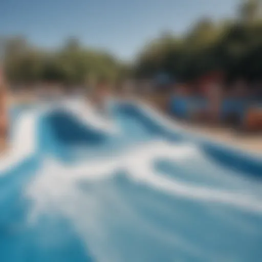 Detailed view of a used Flowrider installation highlighting its features