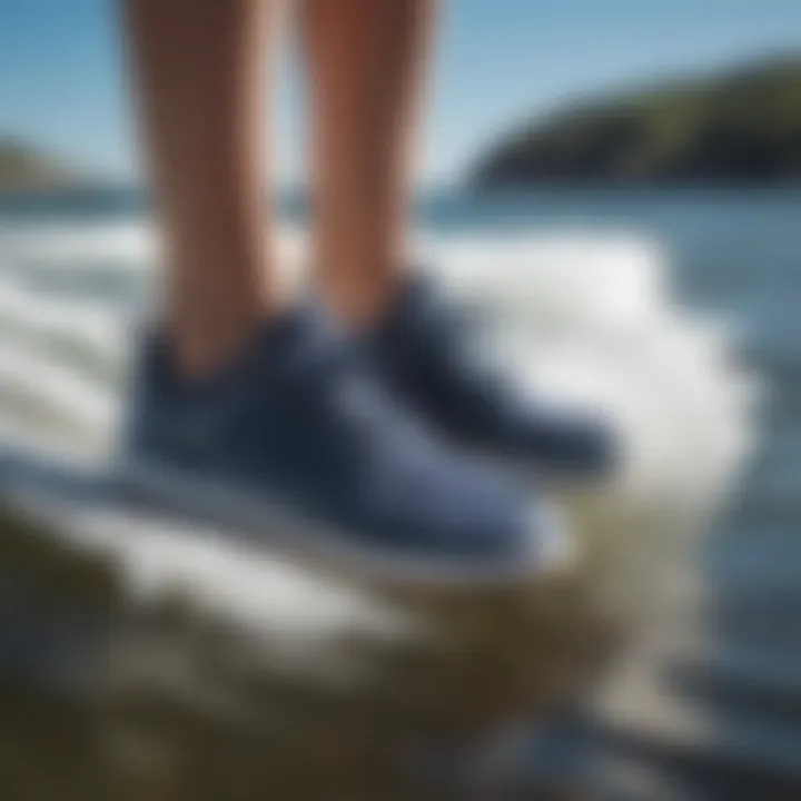 Navy Roxy shoes designed for optimal water performance