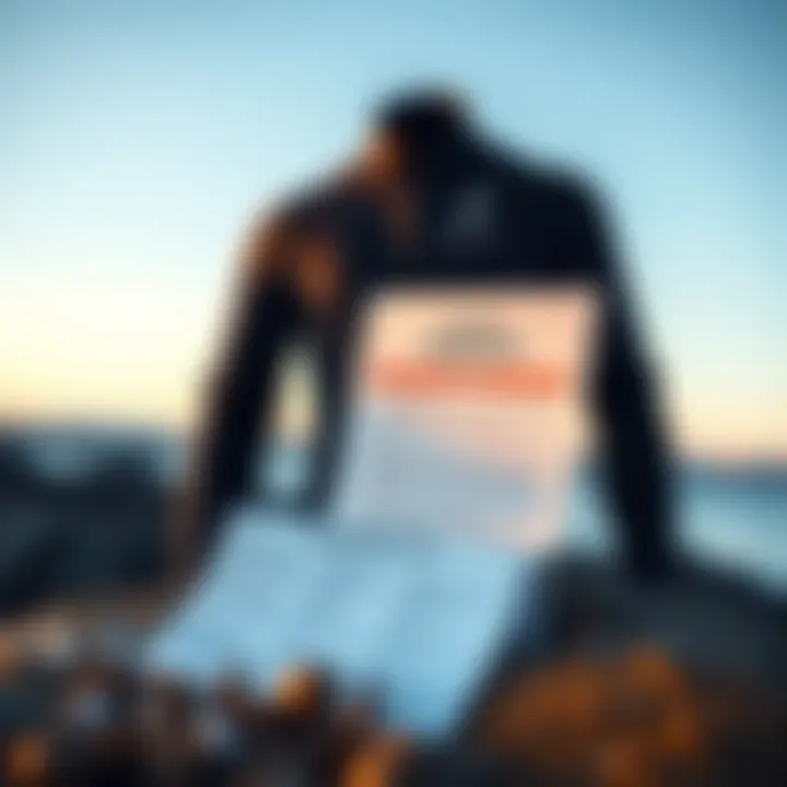 Essential Maintenance Tips for Neoprene Suits Maintenance tips displayed alongside a neoprene suit in a scenic outdoor setting