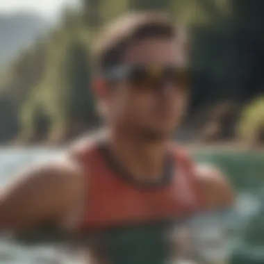 Athlete wearing Oakley Prizm Fuel Cell sunglasses while engaging in watersports