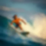 Dynamic surfing scene showcasing the thrill of ocean waves
