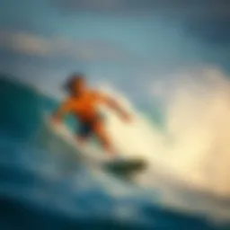 Dynamic surfing scene showcasing the thrill of ocean waves
