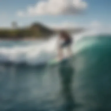 Diverse paddle surfers navigating through stunning ocean waves, showcasing various techniques.