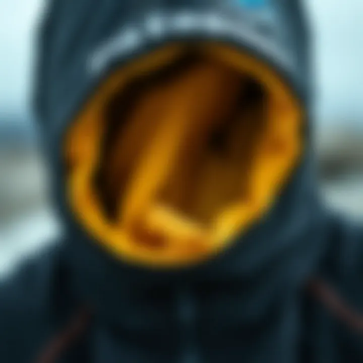 Materials Composition of Patagonia Wetsuit Hood Close-up of materials used in the Patagonia wetsuit hood