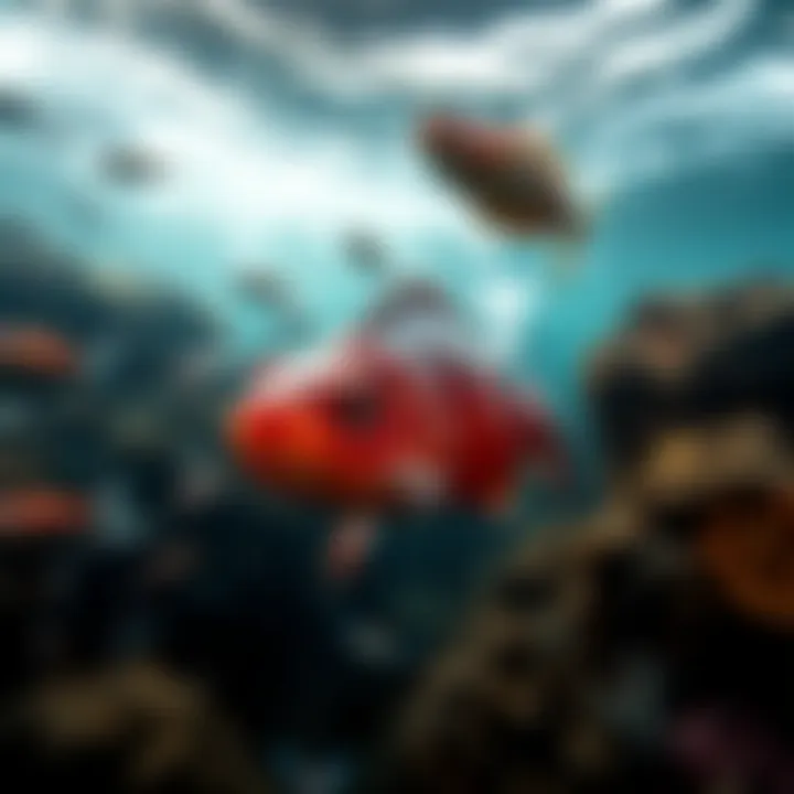 Impact of Pollution on Marine Biodiversity Diverse marine life affected by pollution