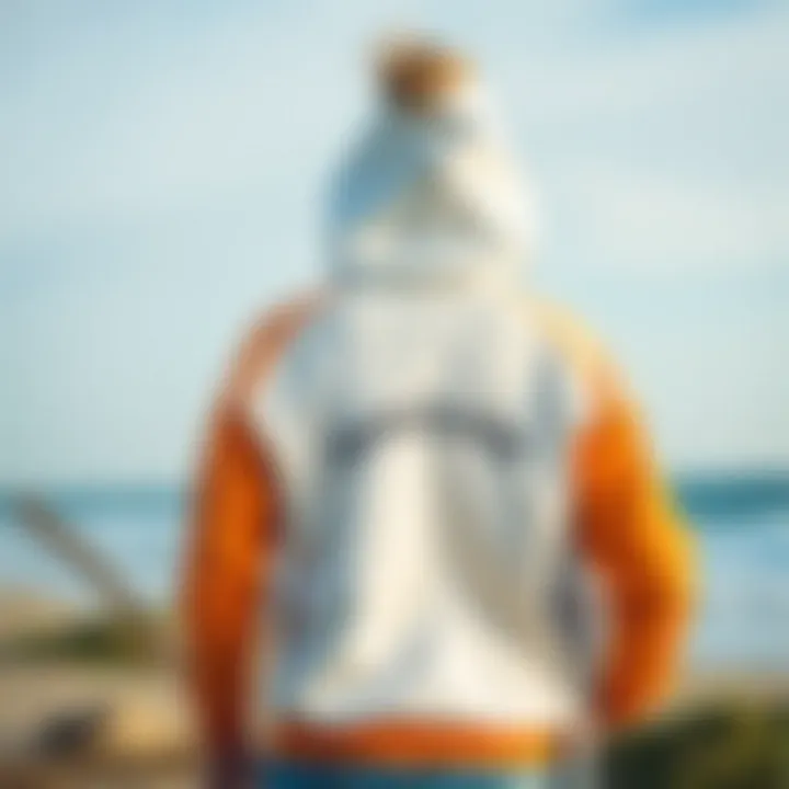 Casual beach styling with a Quiksilver hoodie