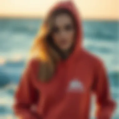 Elegant Quiksilver hoodie showcasing vibrant ocean colors