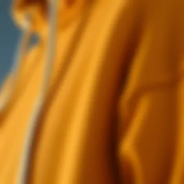 Close-up of the fabric texture of a Quiksilver hoodie