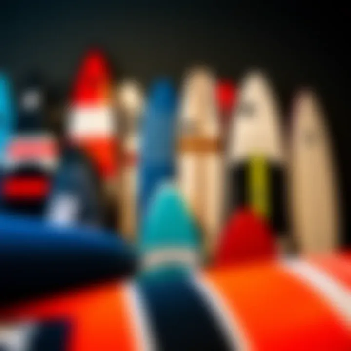 Diverse range of electric foil boards displayed