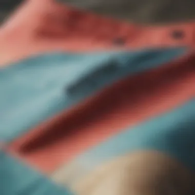 Close-up of Rip Curl surf shorts highlighting innovative materials