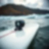 GoPro Hero 8 mounted on a surfboard