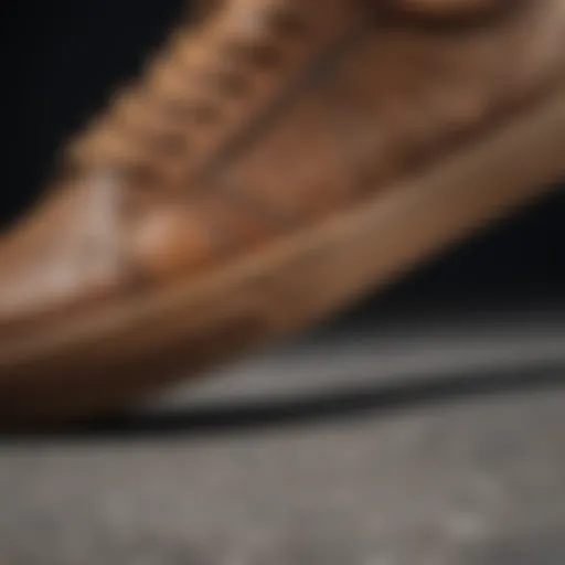 Close-up of slip resistant shoe sole with intricate grip patterns