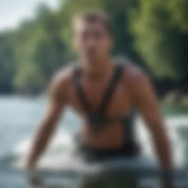 Endurance in Action: Enhancing Lung Capacity through Training An individual training in the water, demonstrating physical endurance.