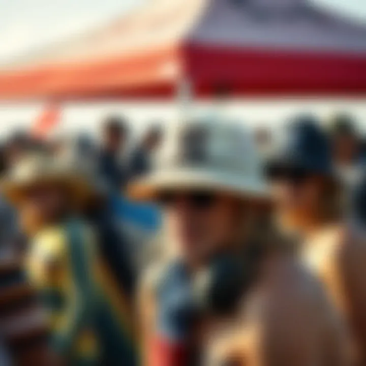 Diverse Surf Culture and Fashion A community gathering showcasing diverse surf culture and fashion