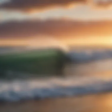 A stunning sunrise over the waves at a New York beach