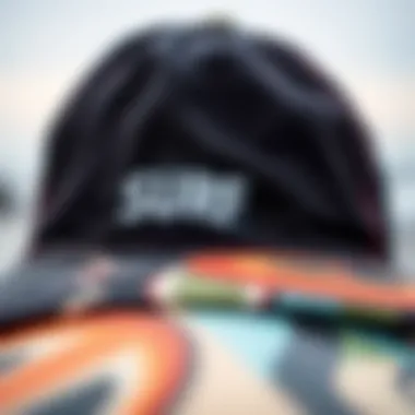 Innovative Surf Hat Materials Detailed view of innovative materials used in modern surf hats