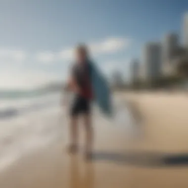 Environmental Stewardship at Surfer's Paradise Sustainable practices in action, with beach clean-up activities promoting environmental consciousness.